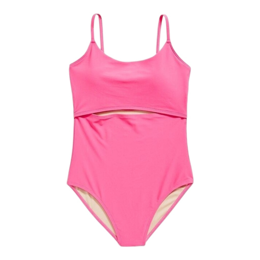 Old Navy Neon Petunia Cutout One-Piece Swimsuit Women’s Size M Bright Pink Sexy - Picture 3 of 8